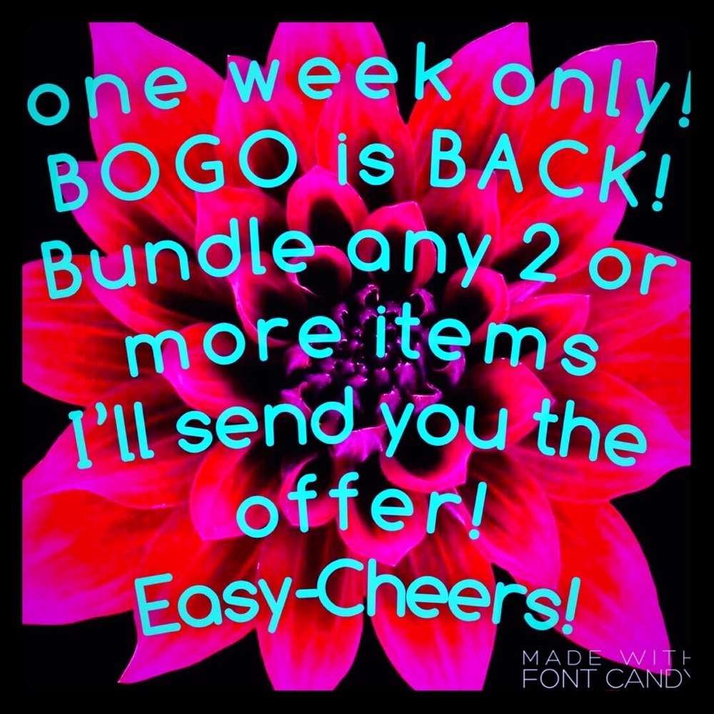 Buy One Get one Sale! Going on all week!